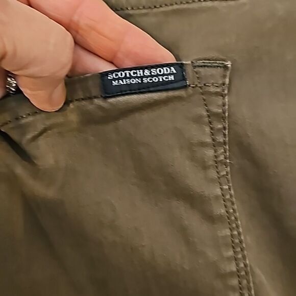 Scotch & Soda Maison Scotch La Bohemienne Skinny Pants Army Green size 32/32 - Picture 4 of 11